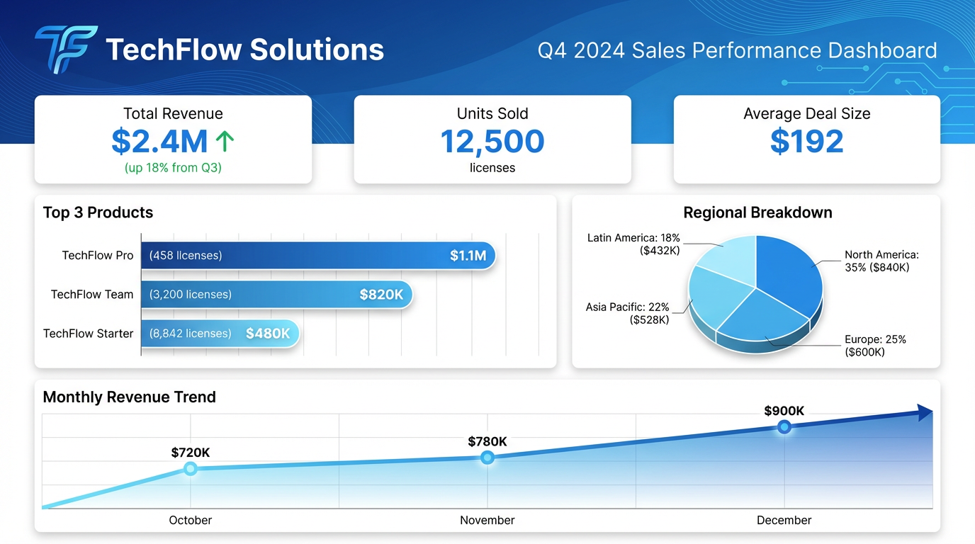 Quarterly Sales Dashboard